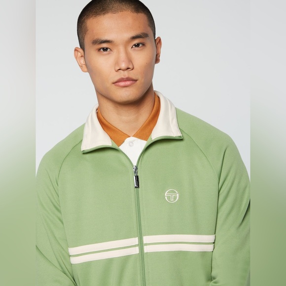 Sergio Tacchini DALLAS TRACK JACKET ARCHIVIO- JADE GREEN/ PEARL IVORY & Pant set - Picture 5 of 14